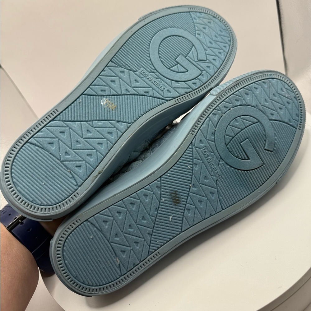 GBG‎ Los Angeles Women’s Quilted Sneakers Size 7.5 Blue Metallic Casual Shoes - Picture 9 of 10